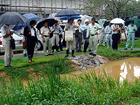 企救中学校での現地視察