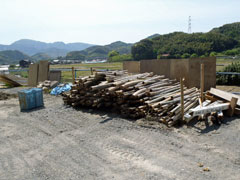 合馬竹林の間伐材 合馬竹林の間伐材